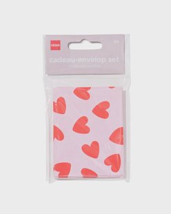 HEMA Cadeau-envelop set hartjes - 6 stuks