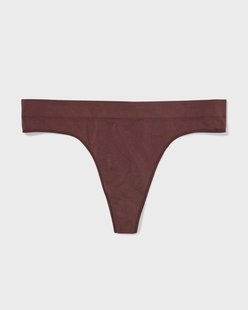 HEMA Damesstring naadloos micro donkerbruin (donkerbruin)