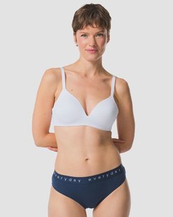 HEMA Damesslip katoen everyday tailleband donkerblauw (donkerblauw)