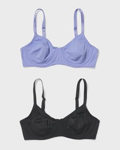 HEMA Niet voorgevormde bh met beugel - 2 stuks blauw (blauw)