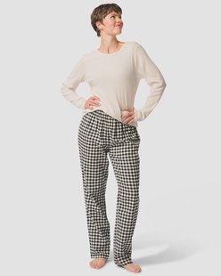 HEMA Damespyjama ruiten zwart (zwart)