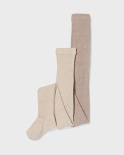 HEMA Kindermaillots rib - 2 stuks lichtbruin (lichtbruin)