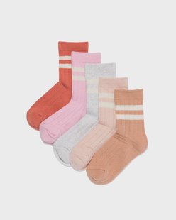 HEMA Kindersokken rib sporty - 5 paar terra (terra)