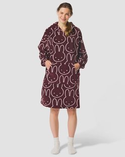 HEMA Nijntje damesnachthemd fleece bordeauxrood (bordeauxrood)