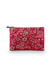 Pip Studio Toilettas Charly Medium Quilted Daisy Dreams Rood