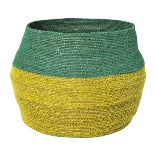 Mand colorblock - groen/geel - ø35x26 cm