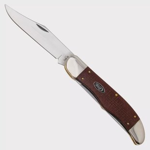 Case Folding Hunter, Smooth Dark Red Burlap Micarta, 12274, 10265 CS zakmes
