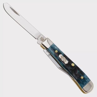 Case Pocket Tiny Trapper, Worn Mediterranean Blue Bone, Peach Seed Jig 51862, 62154 SS zakmes