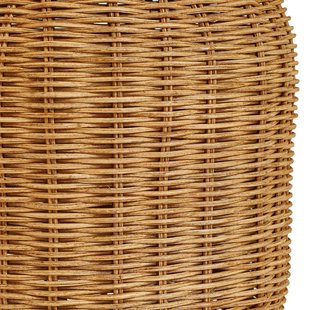 Lindby tafellamp Lirenda, hoogte 52 cm, rotan, naturel/wit