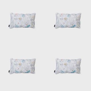 Madison - Sierkussen Donna azure canvas eco - Ca. 30x50 cm - Set van 4