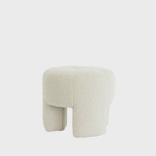 Light & Living - Poef BATOEMI - Ø51x45cm - Wit