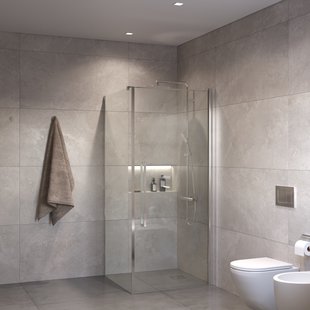 Douchecabine Sanivo Suno Helder Glas Met Chroom Profiel (Alle Maten)