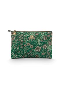 Pip Studio Toilettas Charly Medium Quilted Daisy Dreams Groen