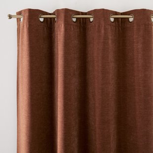 Gordijn in chenille fluweel met oogjes, Calda