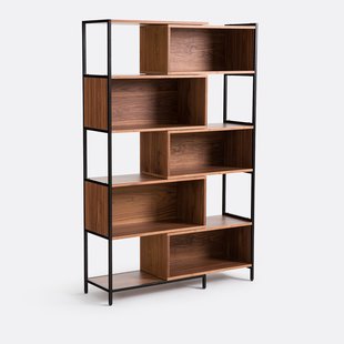 Modulaire en uitschuifbare boekenkast van notenfineer Volga