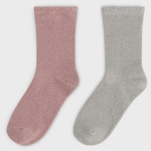 Prénatal kinder sokken 2 paar glitter