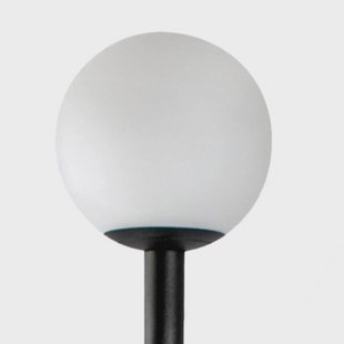 FARO BARCELONA LED sokkellamp Cuca, zwart, roestvrij staal, IP65, hoogte 50 cm