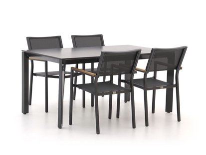 Bellagio Roma/Sestino 160cm dining tuinset 5-delig stapelbaar - Laagste prijsgarantie!