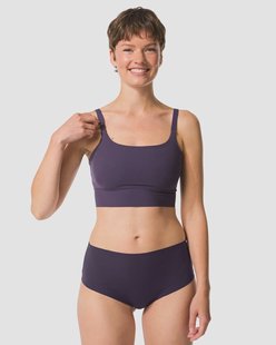 HEMA Dames tailleslip micro rib ultimate comfort donkerpaars (donkerpaars)