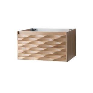 Wastafelonderkast BWS Mila 1 Lade Greeploos Soft Close 79x40x52 cm Licht Eiken