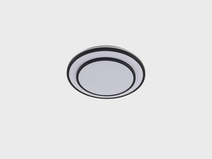 Duala LED plafondlamp RGBW afstandsbediening Black/White Lindby - Woonkamer - Kunststof - Rond