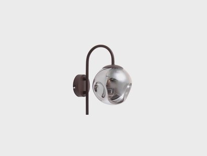Valentina Wandlamp Smoked Grey/Coffee Lindby - Gang / Hal - Designer - Metaal - 1 lamp