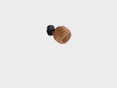 Ediz Wandlamp Wood/Black Lindby - Eetkamer - Modern - Hout - 1 lamp