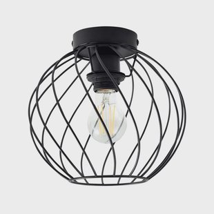 Danika Plafondlamp Ø25 Zwart Lindby - Woonkamer - Modern - Metaal - 1 lamp