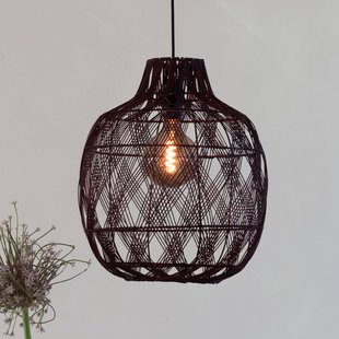 GOOD & MOJO Hanglamp Mendoza, rood, Ø 40 cm, bamboe, E27