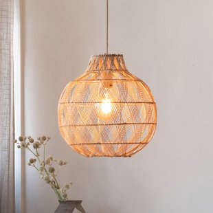 GOOD & MOJO hanglamp Mendoza, naturel, Ø 35 cm, bamboe E27