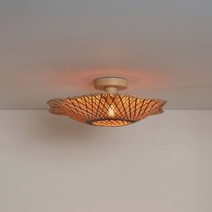 GOOD & MOJO plafondlamp Madura, Ø 44 cm, bruin, bamboe E27