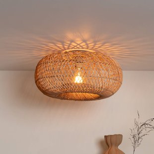 GOOD & MOJO plafondlamp Arizona, naturel, Ø 50 cm bamboe E27