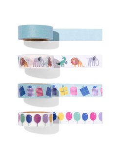 HEMA Washitape feestbeesten - 4 stuks