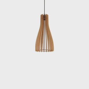 Furn Hanglamp Black/Wood Envostar - Woonkamer - Scandinavisch - Hout - 1 lamp