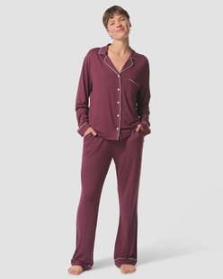 HEMA Damespyjama bordeauxrood (bordeauxrood)