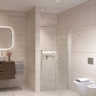 Nisdeur Sanivo Nova Soft Close 140x200 cm Chroom Helder Nano 8 mm