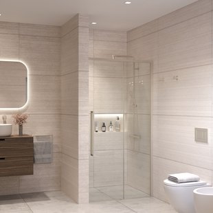 Nisdeur Sanivo Nova Soft Close 120x200 cm RVS Look Helder Nano 8 mm