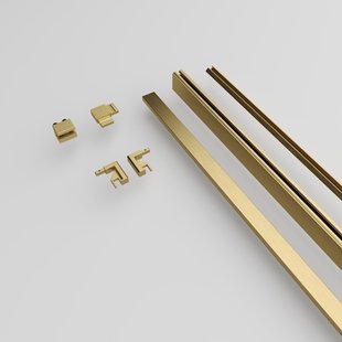 Sanivo Nova Wandprofiel XL 20 x 7 cm Geborsteld Messing Goud