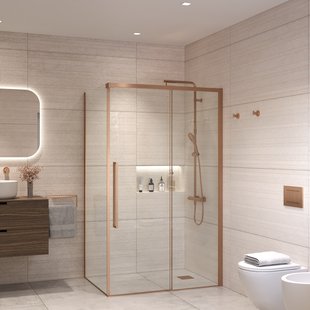 Douchecabine Sanivo Nova Soft Close Brons Helder Glas (Alle Maten)