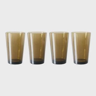 HKliving 70&apos;s Glassware Theeglas 0,4 L - Set van 4
