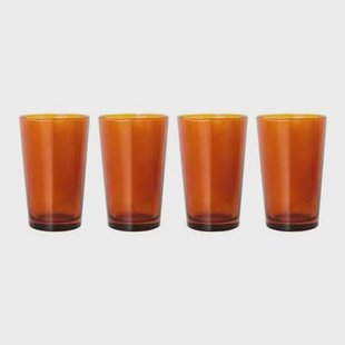HKliving 70&apos;s Glassware Theeglas 0,4 L - Set van 4