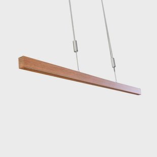 LED hanglamp Nora, natuurlijk eiken, lengte 118 cm Quitani - Woonkamer - Modern - Hout - 1 lamp