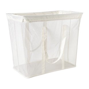 Opbergmand met handvatten - wit - 53x46x33 cm