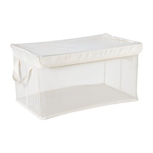 Opbergmand met handvatten - wit - 30x47x25 cm