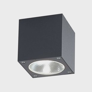 Cordy LED Buiten Bevestigingsspot Graphite Lucande - Badkamer - Modern - Metaal - Hoekig
