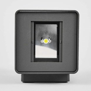 Aaron Buiten Wandlamp IP54 Graphite Lucande - Balkon - Modern - Metaal - Hoekig