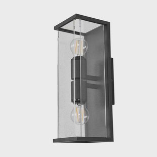 Annalea Up/Down Buiten Wandlamp IP54 Dark Grey Lucande - Terras - Modern - Metaal - Hoekig