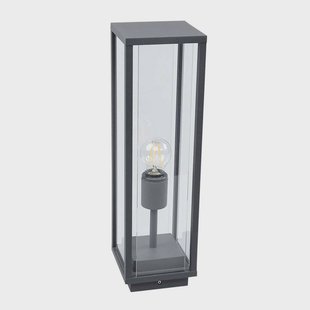 Annalea Buiten Tuinlamp H50 Dark Grey/Clear Lucande - Modern - Metaal - 1 lamp