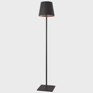 Andrei Buiten Vloerlamp Dark Grey Lucande - Balkon - Modern - Aluminium - Met lampenkap