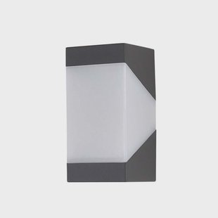 Kiran Buiten Wandlamp Graphite Lucande - Terras - Modern - Aluminium - Hoekig